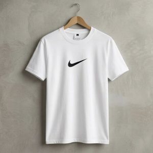 nike stylish drop solder white & black color t shirt